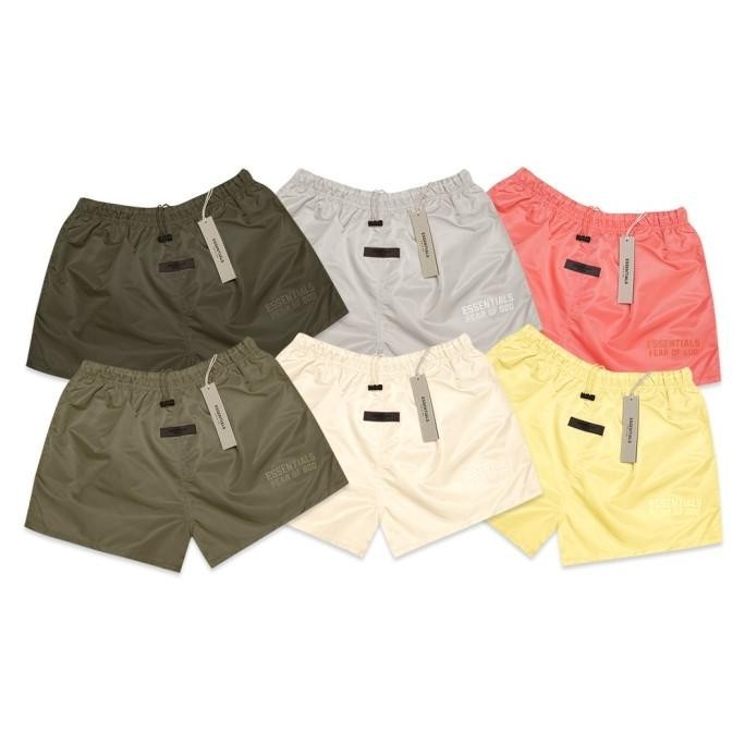 FOG Essentials Velvet Text Running Nylon Shorts