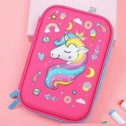 

Tempat Pensil Anak Tk/Sd Kotak Pensil 3D Unicorn Karakter Kado Ultah