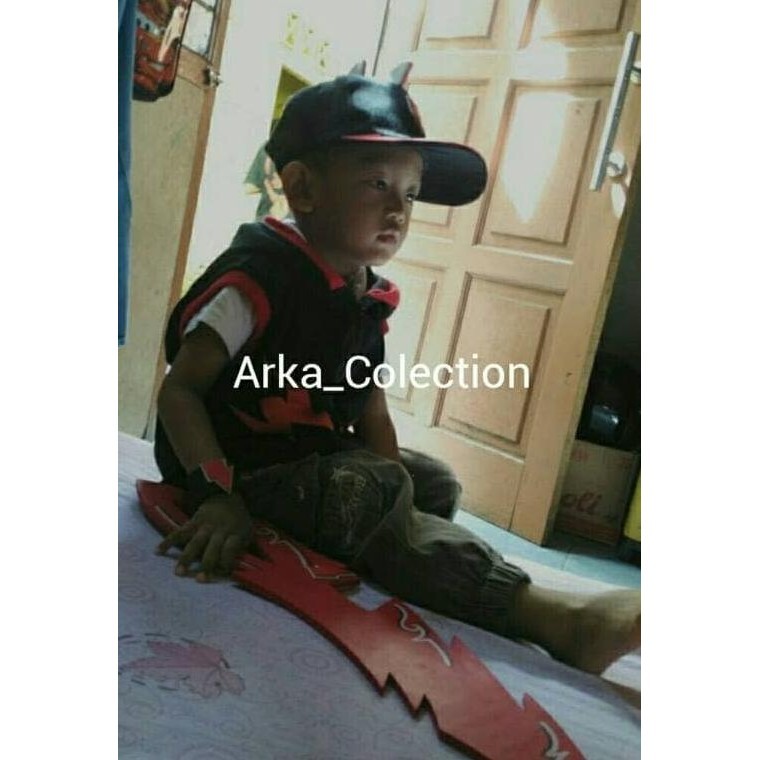 Boboiboy Halilintar (Baju+Celana+Topi+Gelang+Pedang)