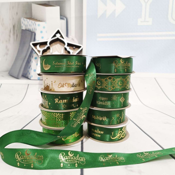 1 Roll Pita Ramadhan 2,5Cm - Pita Idul Fitri Premium Ps303