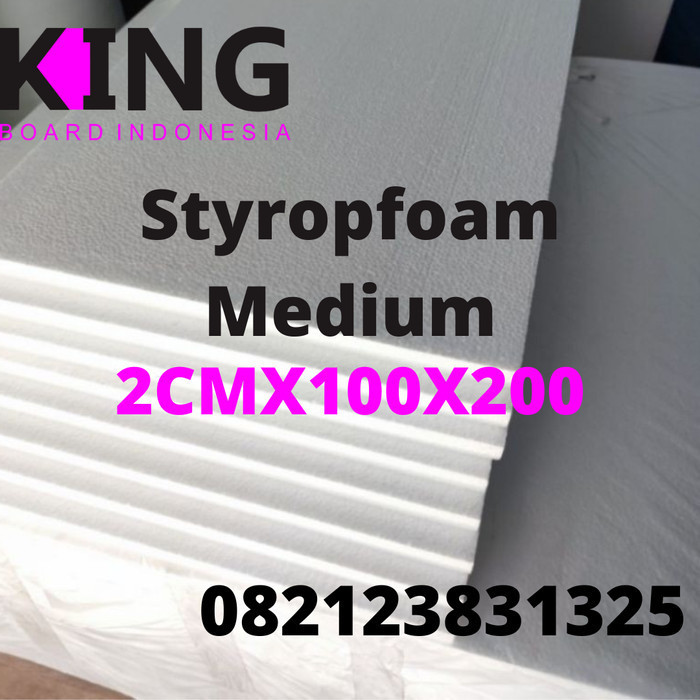 Styrofoam Medium 2 Cm Lembaran 100 X 200