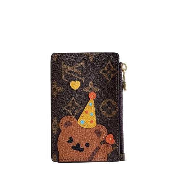 

Card Holder L V Stellalou Teddy Bear Coin & Card Holder Kualitas Premium