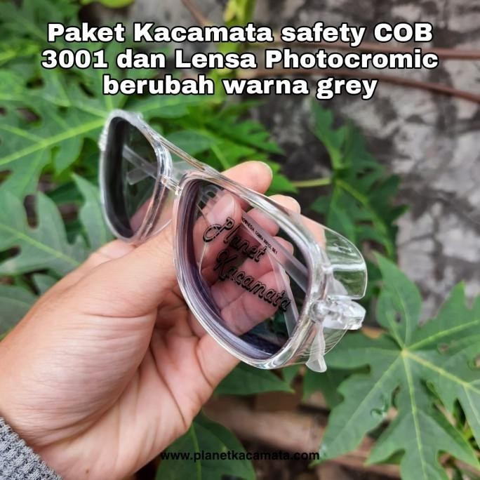 KACAMATA SAFETY LENSA PHOTOCROMIC BERUBAH WARNA NORMAL/MINUS/SILINDER