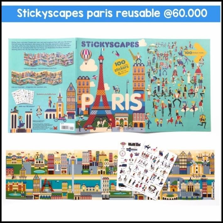 

TERBARU STICKYSCAPES PARIS REUSABLE BUKU STICKER ANAK !!!!!!