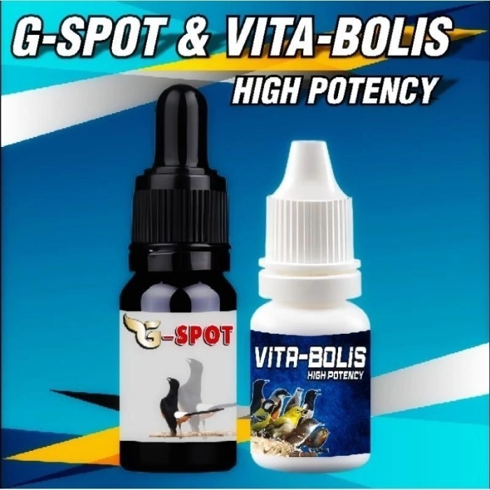 Terlaris 2 Paket [ Gspot + Vitabolis ] 2 Botol Vitamin Penggacor Burung