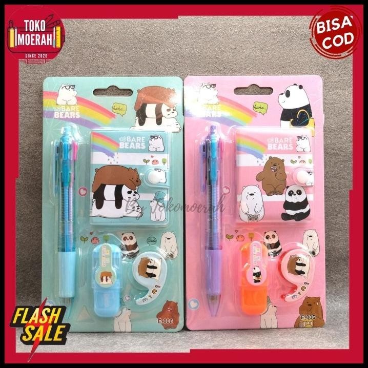 

GRATIS ONGKIR PAKET ALAT TULIS 4 IN 1 WE BARE BEARS LUCU UNIK PEN BUKU WBB COD !!!!!!