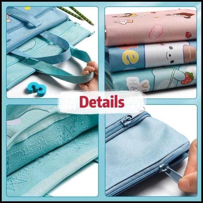 

BEST DEAL TAS LES BUKU BOOKS HAND BAG CUTE MAP A4 STATIONARY ORGANIZER