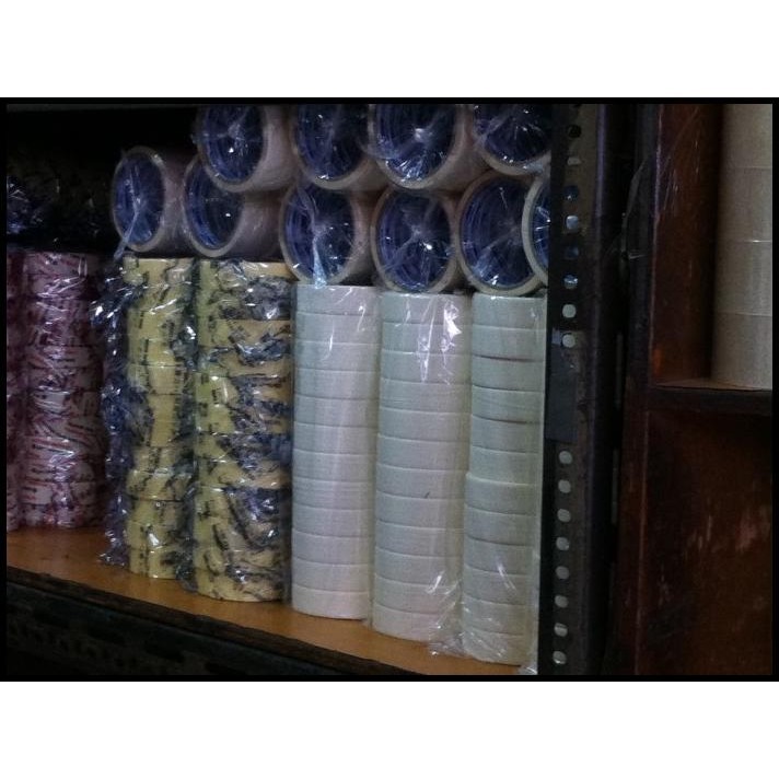 

HOT DEAL MASKING TAPE SELOTIP KERTAS KUNING DAN PUTIH