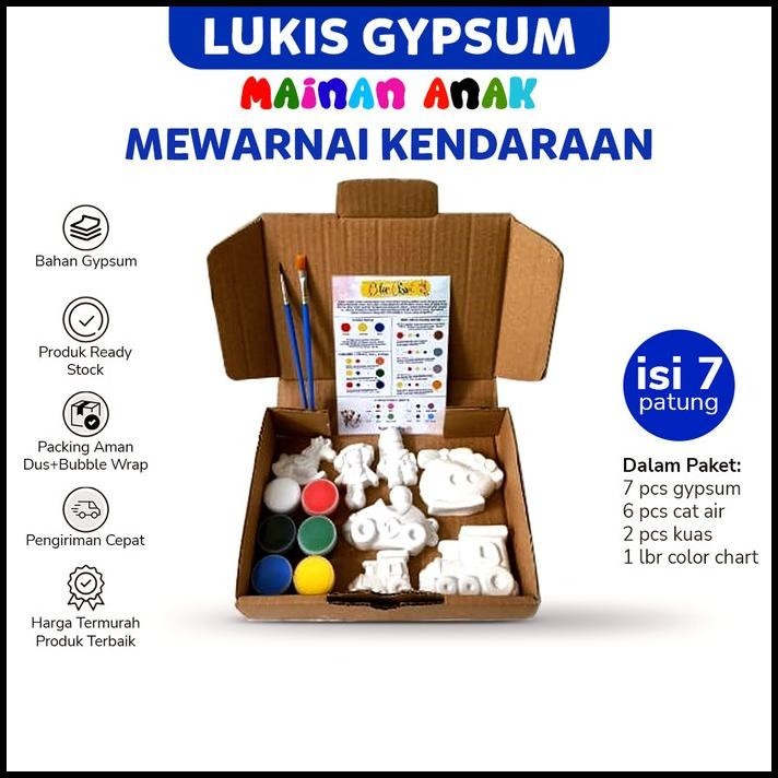 

DISKON PAKET LUKIS PATUNG GYPSUM MEWARNAI TRANSPORTASI PAINTING GYPSUM ANAK !!