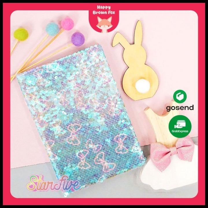 

TERMURAH BUKU NOTEBOOK SEQUIN STARFIVE - PURPLE STAR !!!