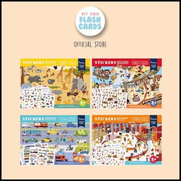 

TERBARU MIDEER REUSABLE STICKERS BOOK - BUKU STIKER IMPORT ANAK ACTIVITY KADO !!