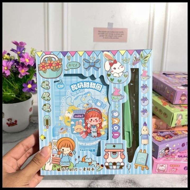 

TERMURAH PAKET BOX STICKER KEKINIAN WD-A601 ISI BUKU STIKER + PINSET + PEMOTONG !!!!!!