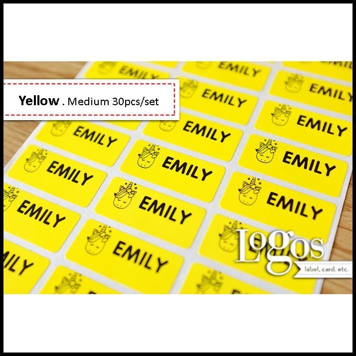 

GRATIS ONGKIR YELLOW MEDIUM STICKER LABEL NAMA WATERPROOF STIKER NAMA ANAK KUNING !!!!!!!