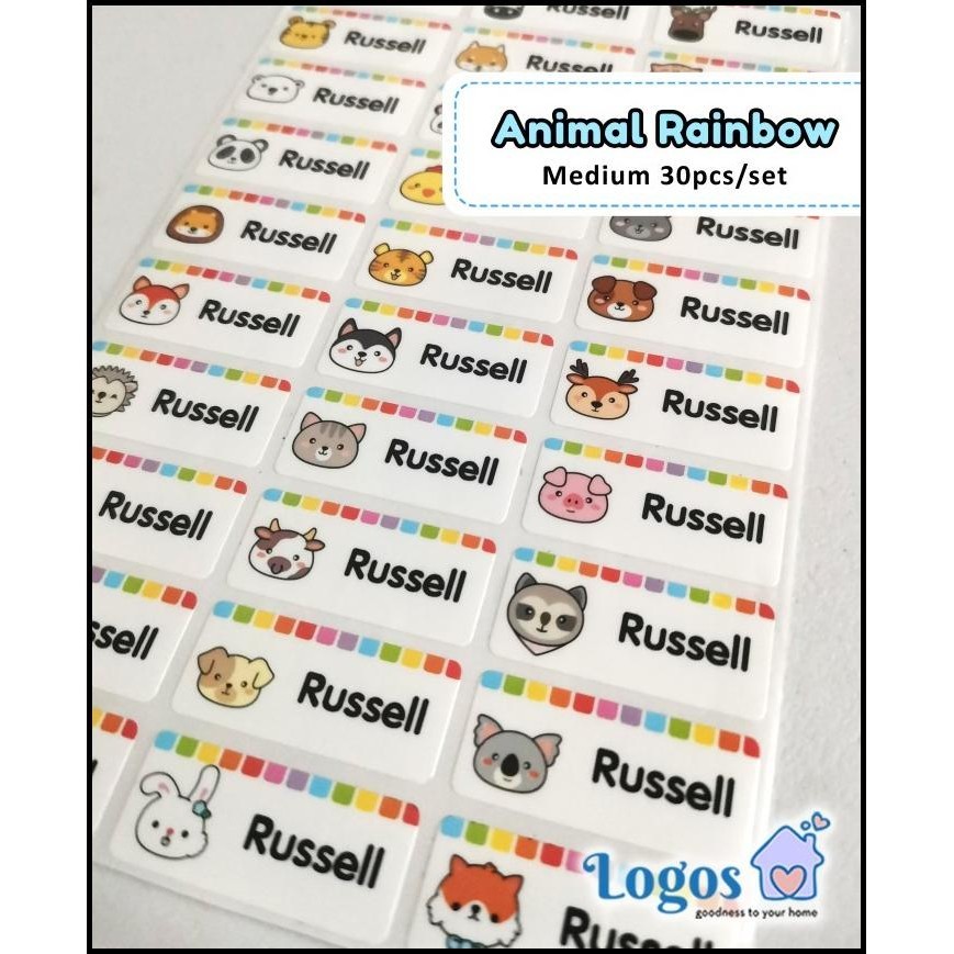 

GRATIS ONGKIR ANIMAL CUTE MEDIUM. SPECIAL EDITION STICKER LABEL NAMA ANAK WATERPROOF !!!!!