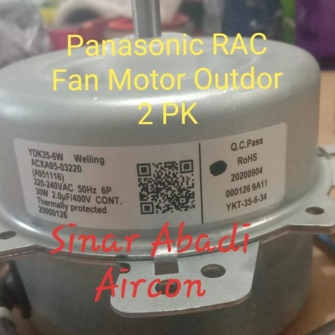 Fan Motor Outdoor AC Panasonic 2 PK Murah