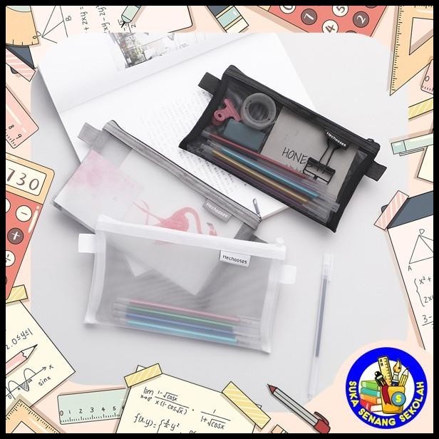 

DISKON KOTAK PENSIL / TEMPAT PENSIL JARING TRANSPARAN SK0076 !