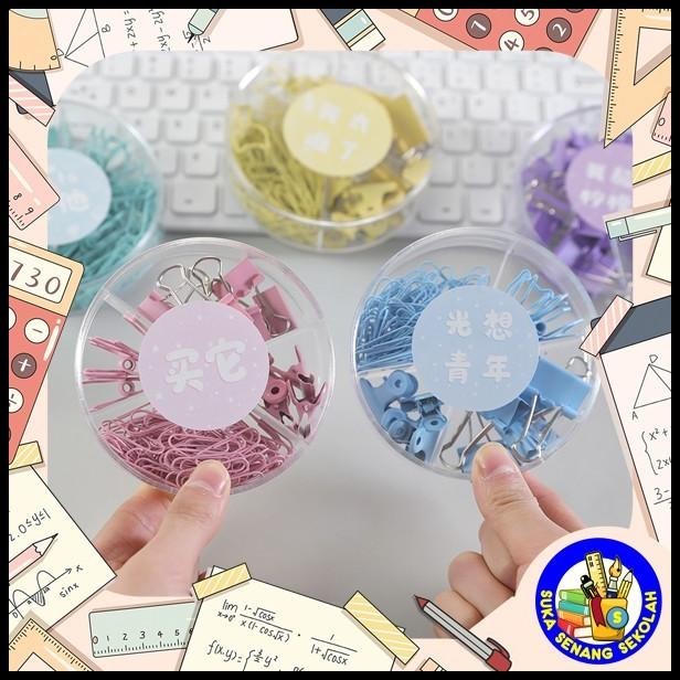 

DISKON KOMBINASI PENJEPIT KERTAS / PAPER CLIP BINDER CLIP AND PUSH PIN AT0040 !!