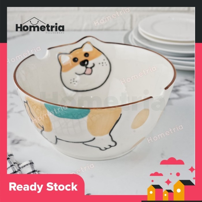 Mangkok Keramik Lucu Mangkuk Animal Motif Polkadot