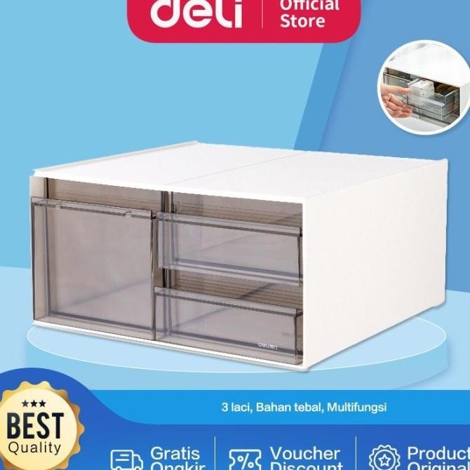 

Deli Rak Kotak Laci / Tempat Make Up Alat Tulis / Desk Organizer 3 Kualitas Premium
