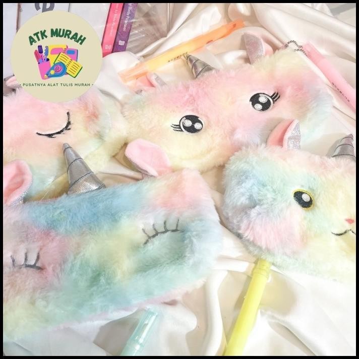 

TERMURAH KOTAK PENSIL BULU UNICORN MUKA MATA WAJAH TEPAK TEMPAT PENCIL CASE TER