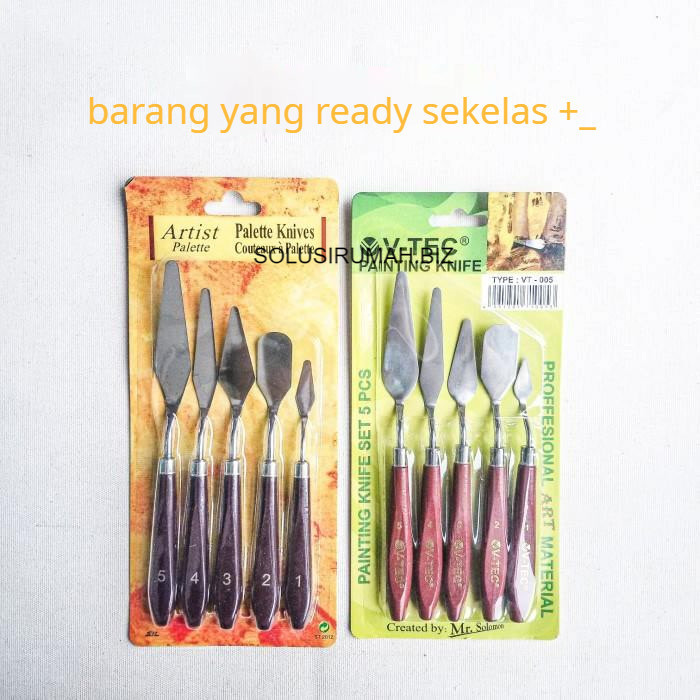 

@#@#@#] Pisau Palet Painting Knife set 5 pcs 5pcs kelas VTEC V-TEC spatula kue