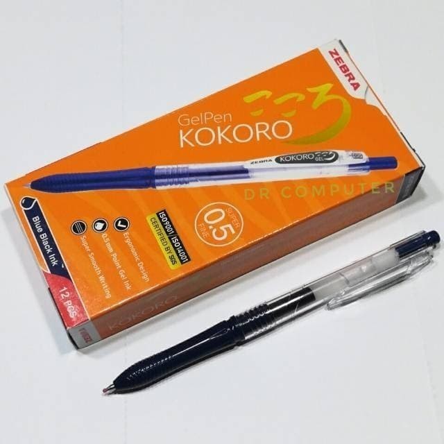 

Ready BOLPEN/BOLPOIN/PEN KOKORO ZEBRA WARNA BLUE BLACK/NAVY 1Pack / 12Pcs