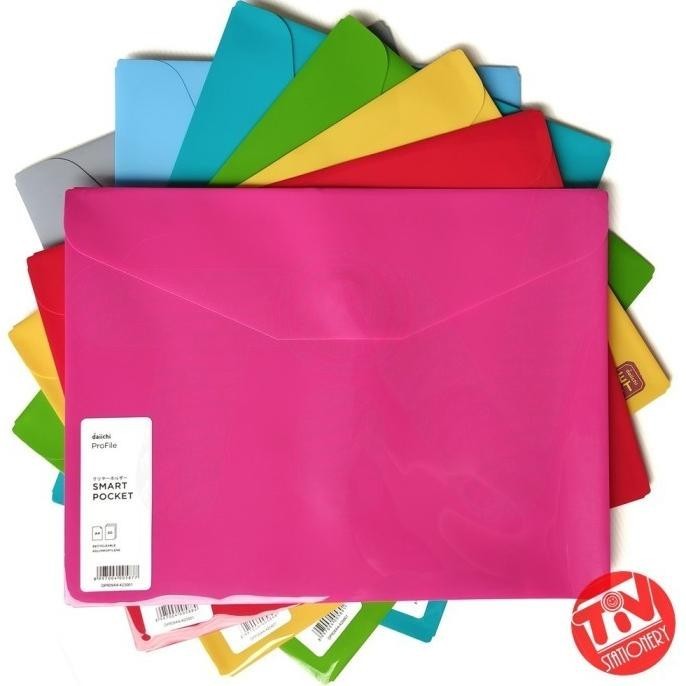 

Map Plastik Daiichi Smart Pocket Velcro Solid Color A4 (1Pack = 12Pcs) Kualitas Premium
