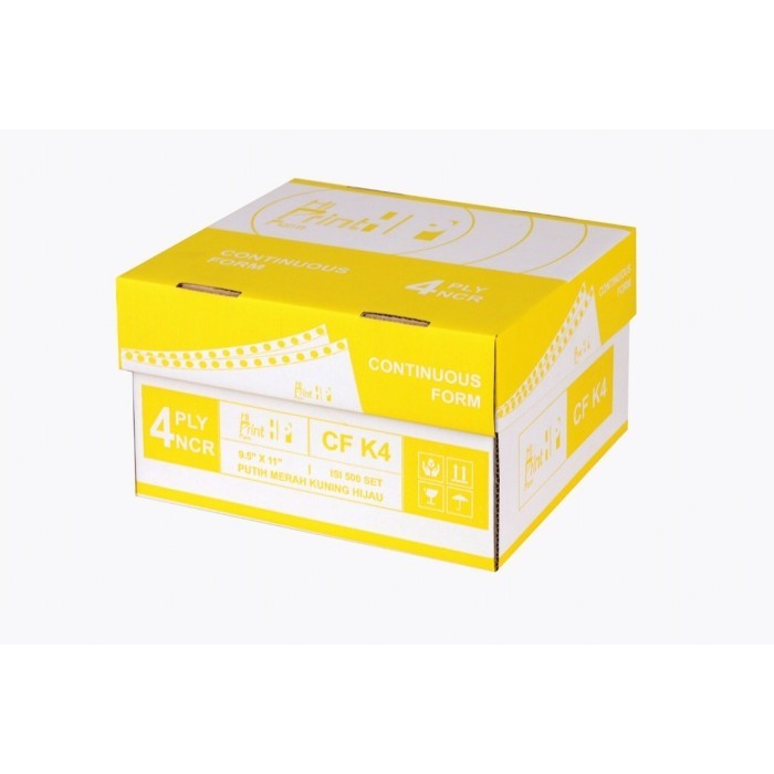 

Continuous Form 9,5 X 11/2 4 Ply Prs Hi Print ( Isi 500 Sheets)