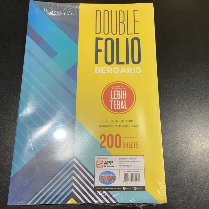

Kertas Double Folio Bergaris Sinar Dunia 200 Lembar (1 Pak)