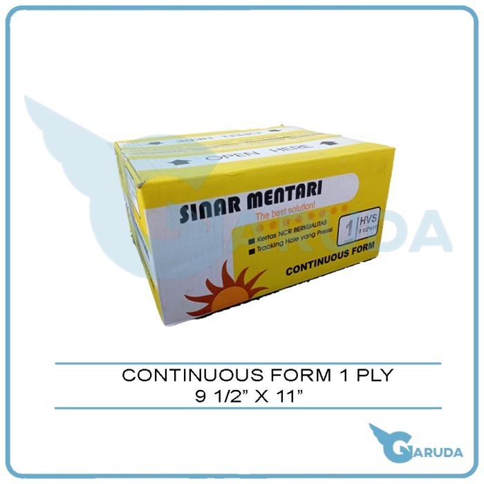 

Continuous Form / Kertas Komputer Paper Print 9 1/2" X 11" 1 Ply (K1)