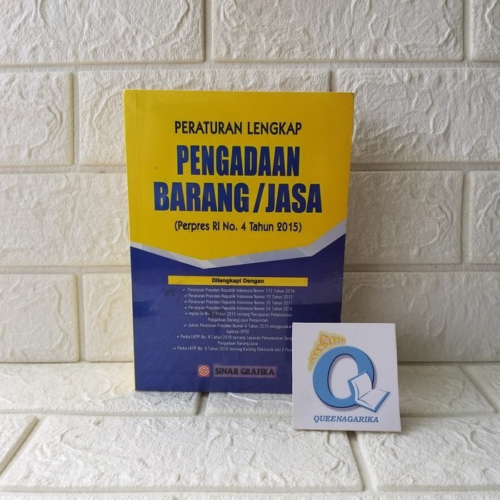 

Buku Original! Peraturan Lengkap Pengadaan Barang Dan Jasa