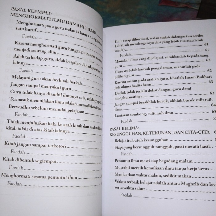 

Buku Adab Mencari Ilmu Supaya Lebih Berkah Faedah Ta'Lim Al-Muta'Allim