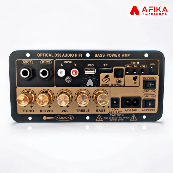 Papan Audio Amplifier Karaoke Bluetooth With Optical Fiber