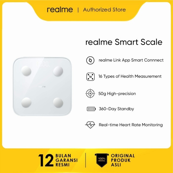 REALME SMART SCALE BOMIDI TIMBANGAN BADAN DIGITAL BODY FAT SCALE