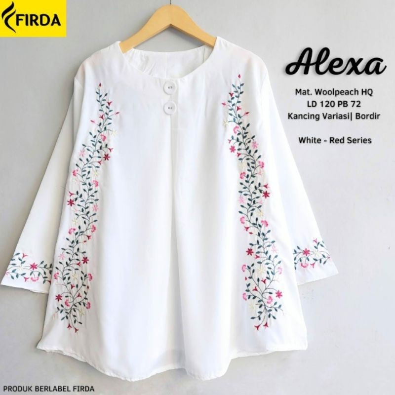 Alexa ld 120 Blouse Putih JUMBO by Firda