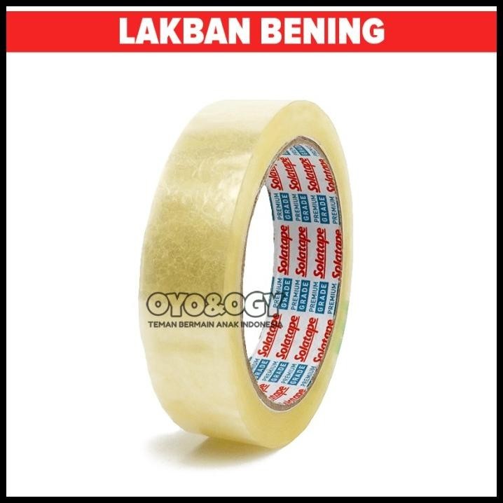 

TERBARU SELOTIP ISOLASI LAKBAN BENING OPP TAPE CLEAR SOLATAPE EKO 24MMX72 YARD !!!!!!!