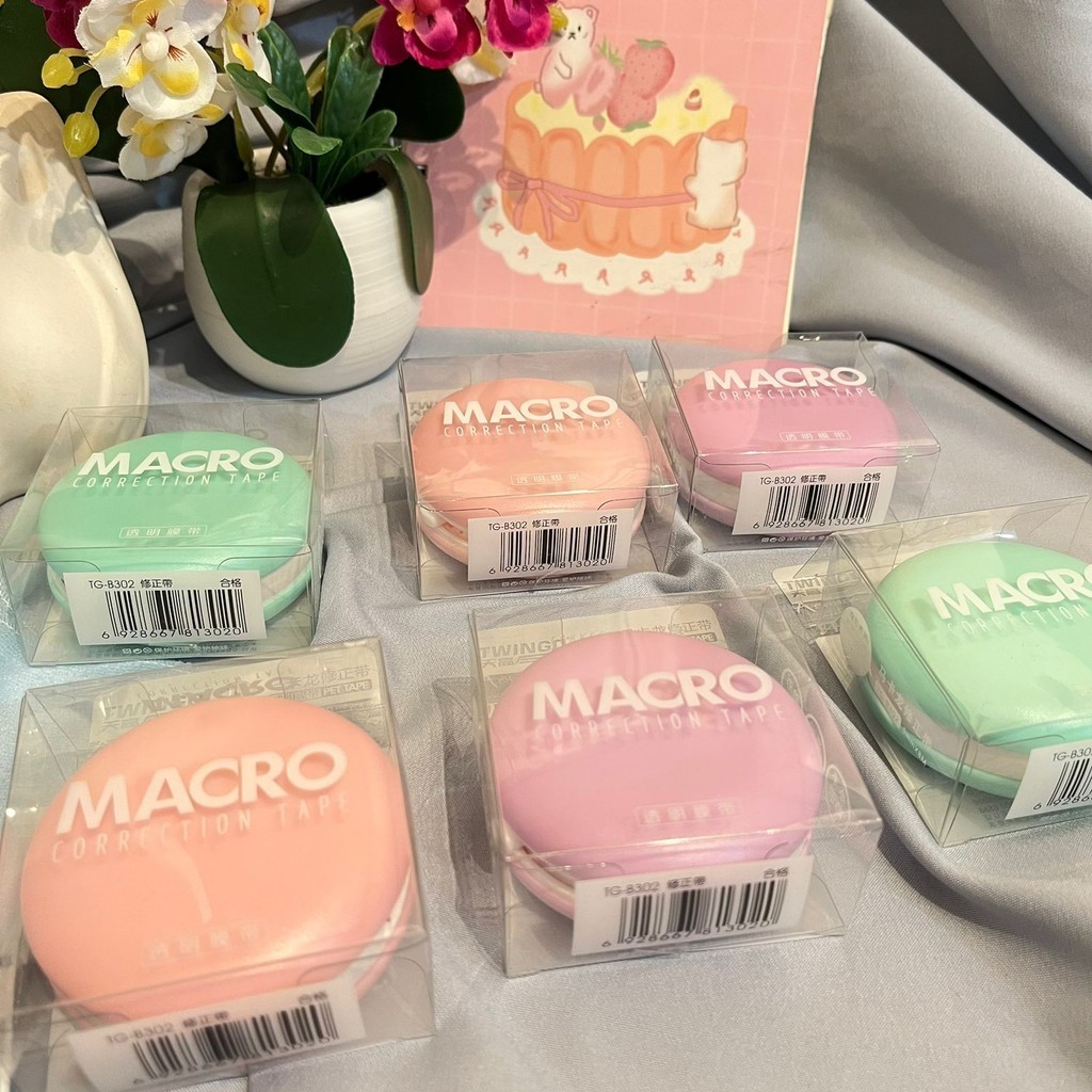 

CORRECTION TAPE ROLL MAKARONS UKURAN BESAR WARNA SOFT PASTEL IMPORT CORRECTION TAPE MODEL MACARONS READY 3 WARNA STATIONARY SEKOLAH DAN KANTOR HARGA TERJANGKAU BISA COD
