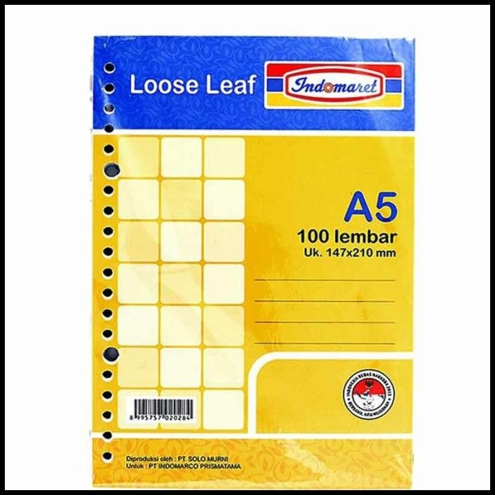 

TERBARU INDOMARET LOOSE LEAF A5 100'S !!!