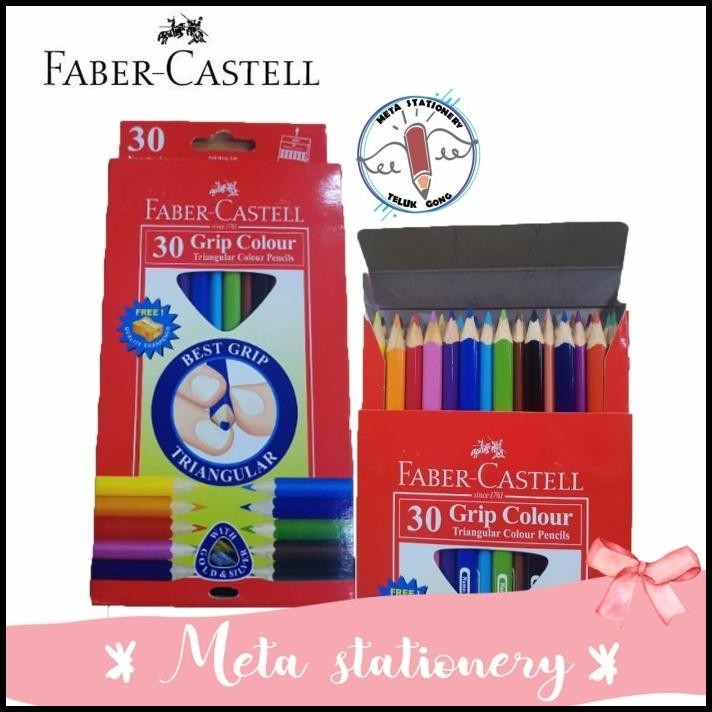 

TERBARU PENSIL WARNA FABER CASTELL SEGITIGA JUNIOR GRIP 30 WARNA !!!