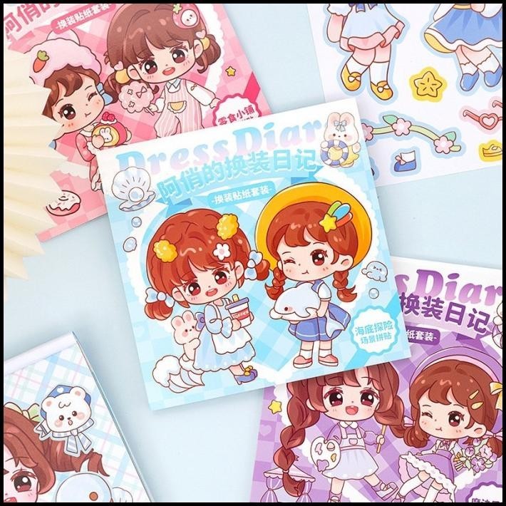 

GRATIS ONGKIR BUKU STICKER DIY FASHION PRINCESS DIARY MAINAN ANAK DRESS UP STICKERS !!!!