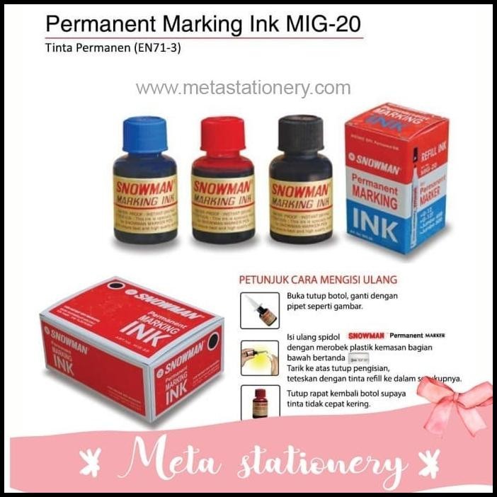 

TERMURAH TINTA SPIDOL SNOWMAN PERMANENT (MIG-20) !!!!!!!