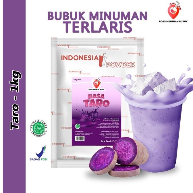 

NEW PRODUK BUBUK MINUMAN RASA TARO 1 KG SULTAN POWDER !!!!!