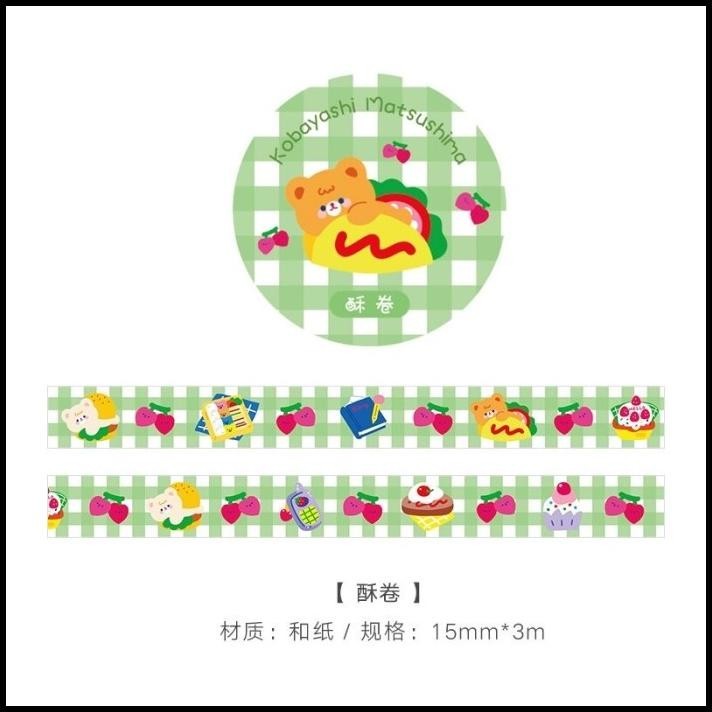 

DISKON 1 PIECE WASHI TAPE CUTE KOREAN AESTHETIC MASKING TAPE JOURNAL 002