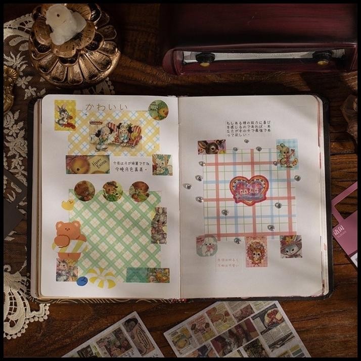 

TERMURAH VINTAGE RETRO STICKER PACK STIKER STYLE SCRAPBOOK ANCIENT AESTHETIC !!