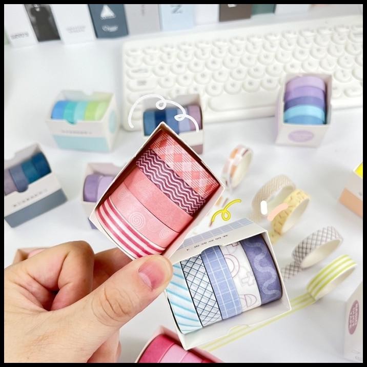 

TERMURAH MRJ MASKING TAPE SET 5PCS ESSENTIAL COLECTION ISI 5 BAHAN KERTAS WASHI !!!!!!!