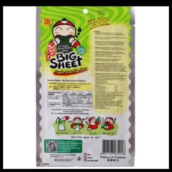 

TERMURAH BUY 2 GET 1 TAE KAE NOI BIG SHEET CRIPSI SEAWEED CLASSIC 3,2GRAM !!!
