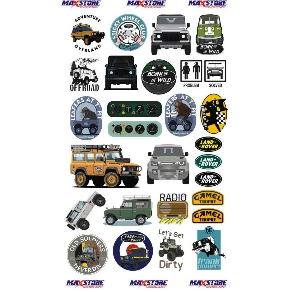 

land rover sticker set