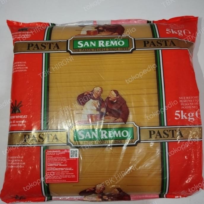 

READY STOCK PASTA SPAGHETTY SAN REMO 5KG !!!!!
