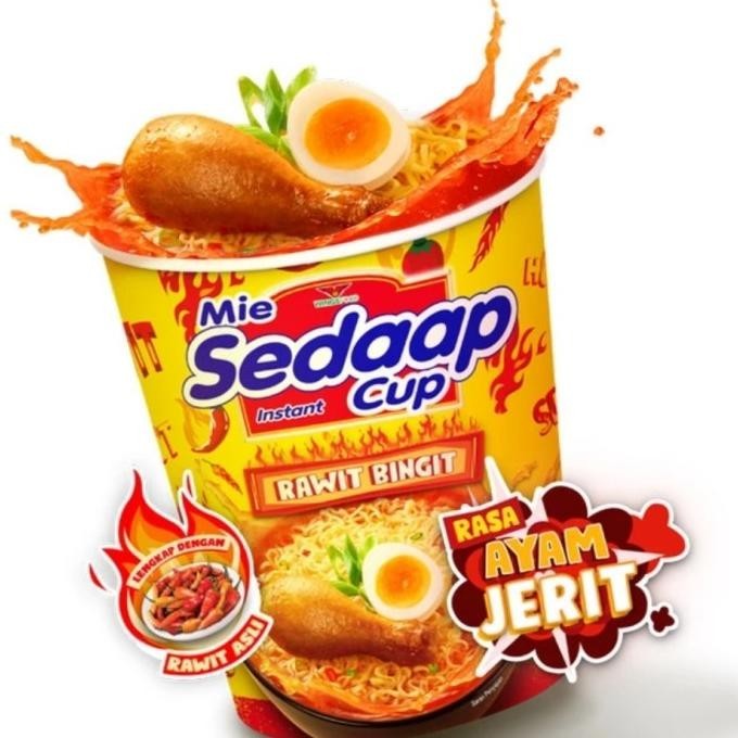 

NEW PRODUK MIE SEDAP SEDAAP CUP RAWIT BINGIT RASA AYAM JERIT ISI 12 (1 DUS) !!!!!