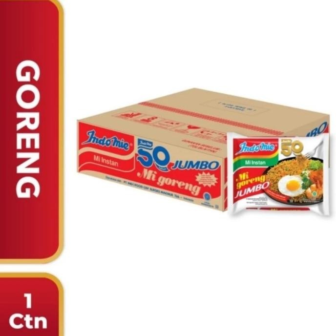 

TERBARU INDOMIE MIE GORENG JUMBO SPECIAL 24 PCK / DUS @ 129 GR !!!!!